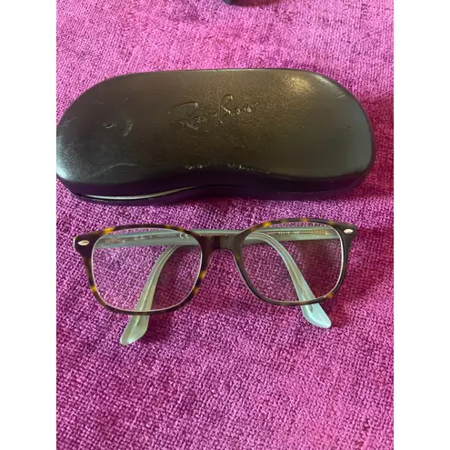 RAY BAN Women's Tortoise Glasses Frames w Light Blue Eyeglasses RB5375 Tan