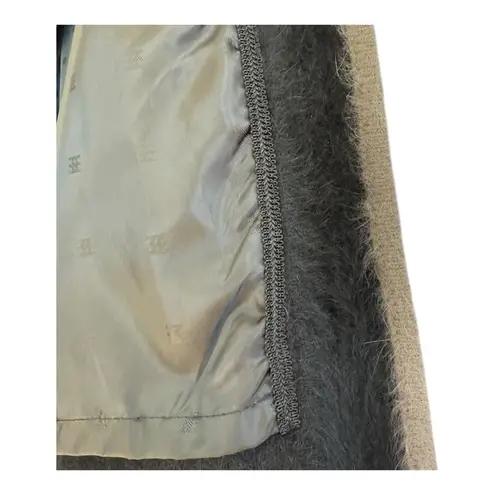 Venesha Vintage Angora Soft Black Cardigan Cozy Minimalist Boho Aesthetic Medium