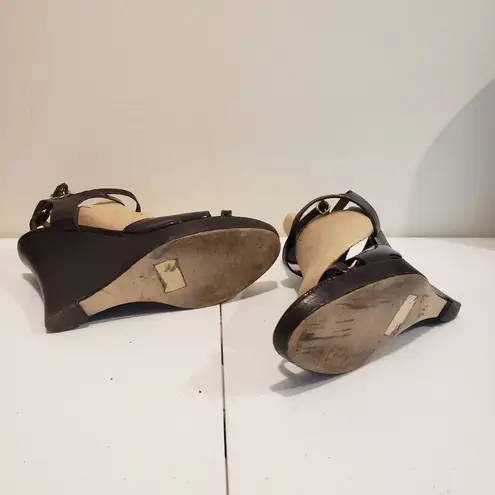 Enzo Angiolini Black Wedge Sandals