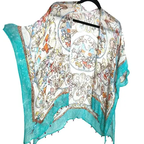 Soft Surroundings Women’s Eloise Floral Open Front Kimono Size S/M