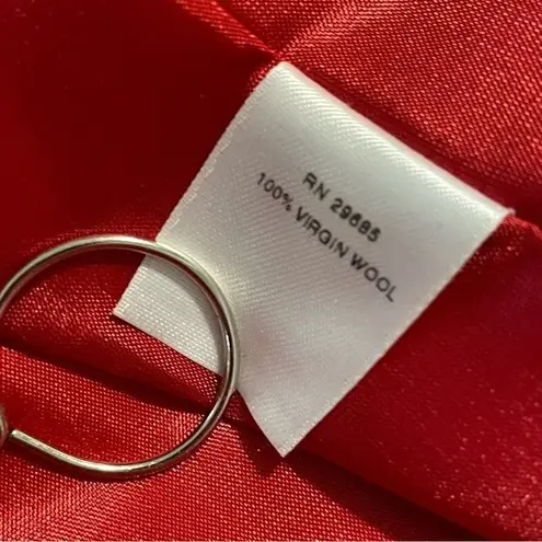 Pendleton ‎ Petite Blazer 100% Virgin Wool Bright Red with Gold Buttons Size 16