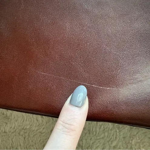 Brahmin Brown Leather And Croc Embossed Shoulder Bag