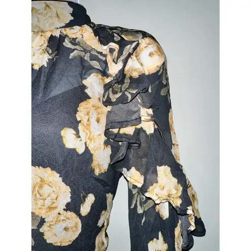 LA MAISON TALULAH‎ IN THE MIX MOCK NECK FLORAL MINI DRESS EUC SIZE S