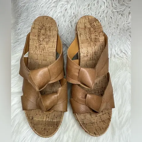 Kork-Ease  Sammi Leather Cork Wedge High Heels Size 10