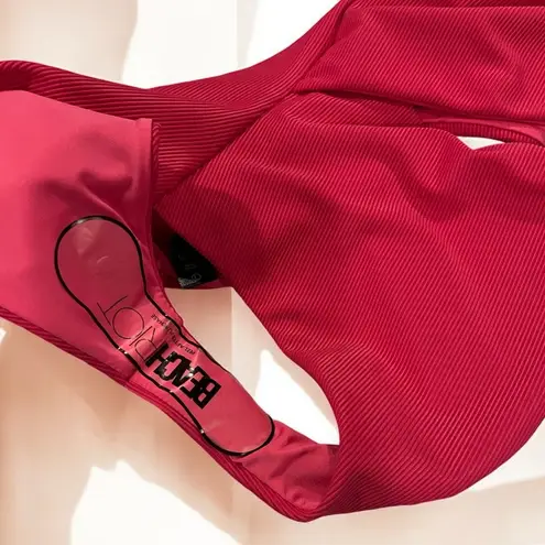 Beach Riot Free People FP Movement Pink Cutout Shoulder Swimsuit Size La… NWT