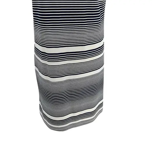 Jude Connally Striped Dress Short Sleeve White Navy Blue Size Medium