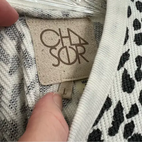 Chaser  Leopard Animal Print Drape Open Back Top Size Large