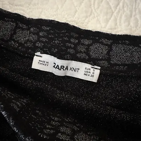 Zara Animal Print Jacquard Sweater & Skirt Set Size S