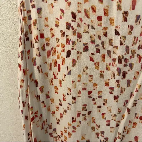 Mystree Multicolor Geometric Print Sleeveless Scoop Neck Woven High Low Dress