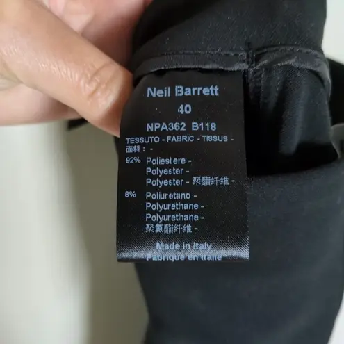 NEIL BARRETT Black Criss Cross Front Super Skinny Fit Ankle Pants Women's IT 40 Size 6