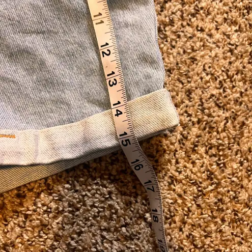 Ann Taylor  Denim Mom Shorts High Waist‎ Cuffed Light Wash Cotton Size 8 thumbnail 7