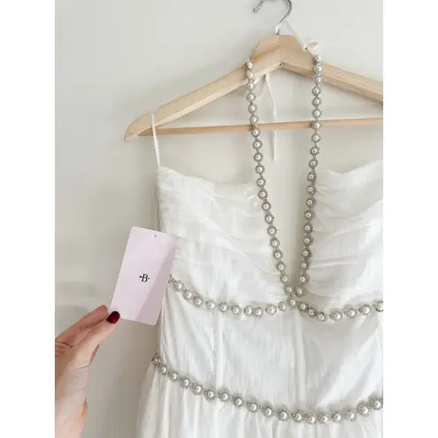 V. CHAPMAN NWT The Scarlette Halter Maxi Dress in White Size 6