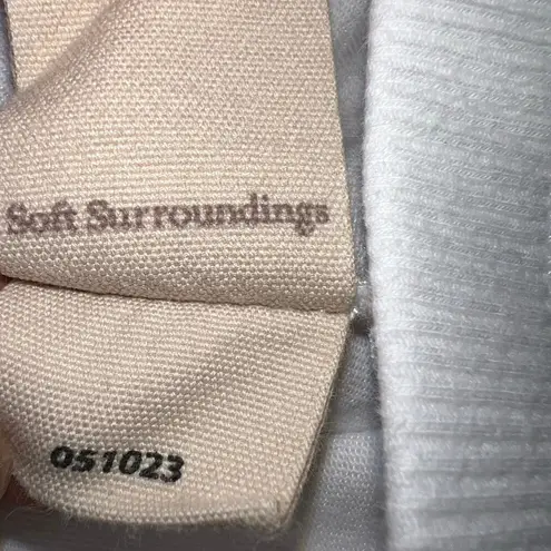 Soft Surroundings White Pull On Summer Cargo Style Adjustable Cuff Pants Size L