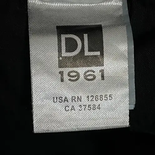 DL1961 Emma Power Coated Legging Rio Raw Hem Size 24 Party Dark Academia Goth