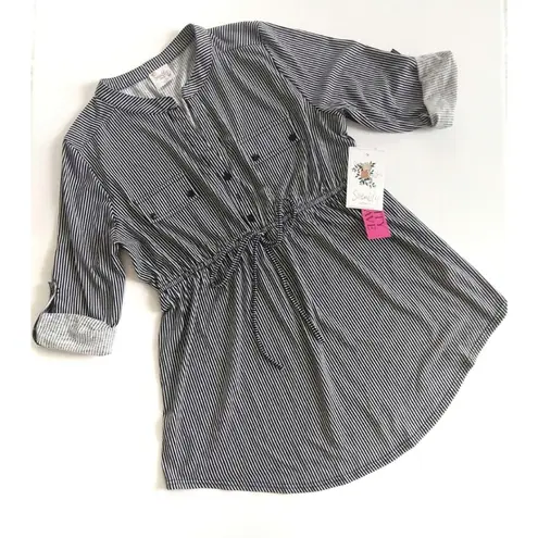 Siren Lily Seren LiLy Maternity Stripes Top Size Large