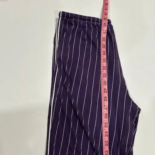 Lauren Ralph Lauren Purple Pinstripe Pajama Set Size M Long Sleeve Button Top Pa Size M