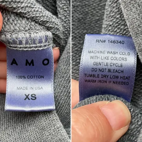 AMO Georgie Long Sleeve Crop Jumpsuit XS Gray