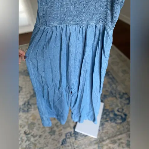 Justify 100% Cotton Denim Romper Jumpsuit Boho Summer Beach Vaca Resort Travel