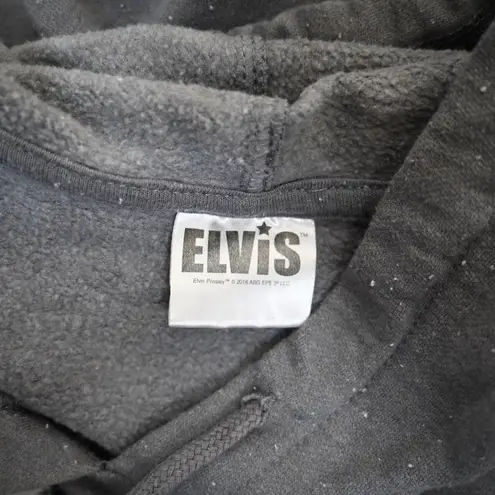 Elvis Presley Army Mug Shot Unisex M Adult Pullover Hoodie Gray Size M
