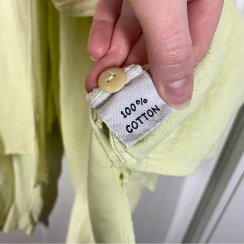 iridium set lagenlook boho relaxed citron green 100% cotton size xl resortwear