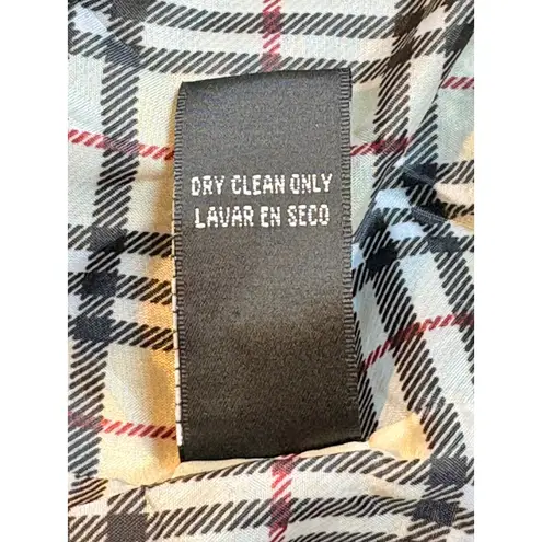 Isabella Suits Denim Studded Collar Trench Coat Jacket 3/4 Sleeve Women Size 6 Blue