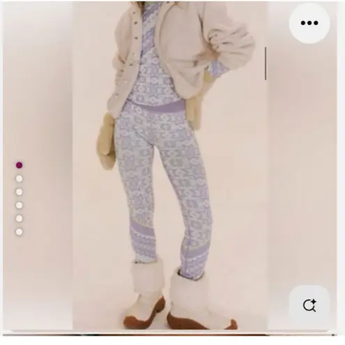 NWT FP Movement Myoko Jacquard Top and Leggings Base Layer Stardust Combo XS/S White Size undefined