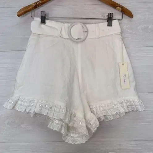 Capulet Natasha Belted Shorts White Size S