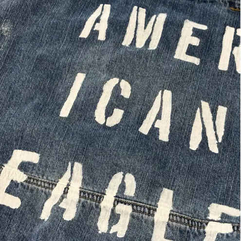 American Eagle  Outfitters Denim Distressed Tote Bag Beach Casual Bag