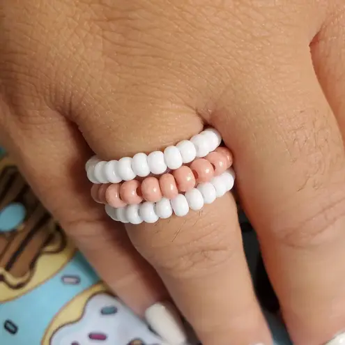 Seed Bead Flexible Ring Set