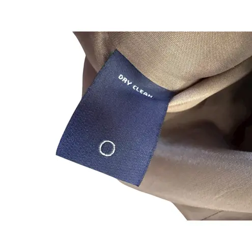 Jones Wear Women’s Blazer 14 Linen Cotton Tan Herringbone Lined Career Jacket