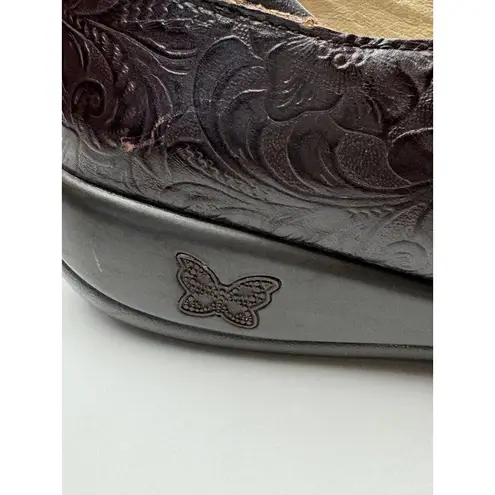 Alegria Brown Leather Espresso Gale Slip On Joleen Comfort Shoes Size 12