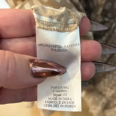 Rosegold Polka Dot Tiered Skinny Strap Maxi Dress Brown