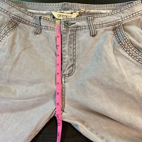 Gramicci Hiking Pants Women's 10 Gray Roll Up Ankle Outdoorsy Vtg Gorpcore Retro