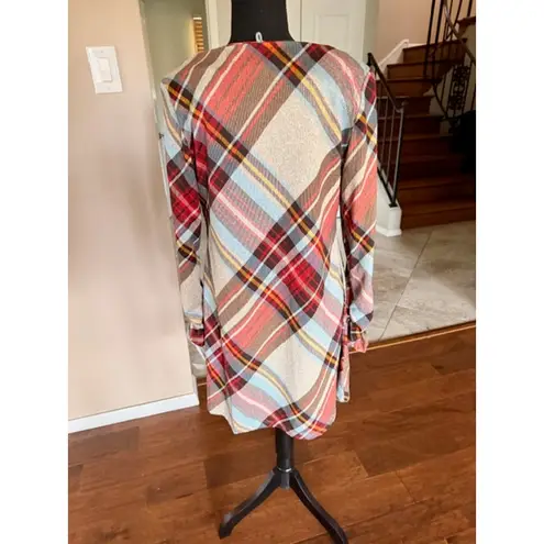 R&K Red Plaid Dress w/ Detachable Cowl Neck Women’s PM NWT Size M
