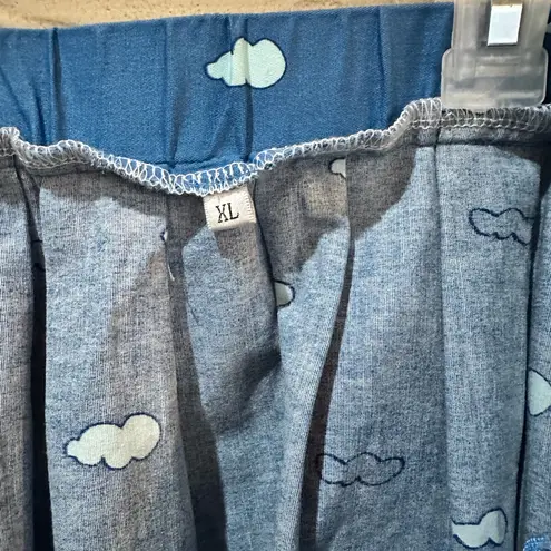 Pleated Skirt XL Blue with London Scene featuring Big Ben