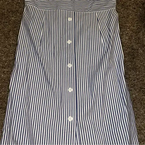 FRNCH Women’s Blue & White Striped Sundress Sz Large **see description