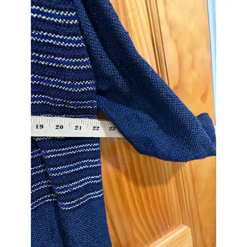 Zonda Nellis Metallic Knit Jacket Women’s Small Blue Gold Open Front Canada