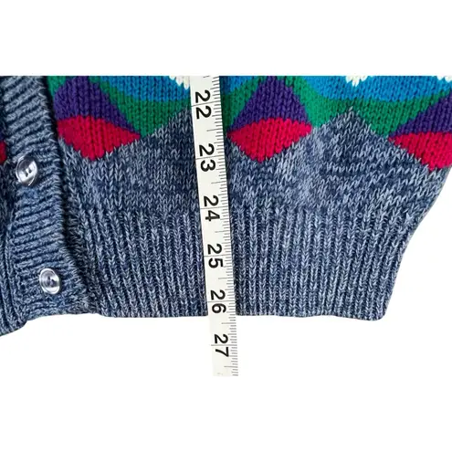 Vintage 80s Koret City Blues Sweater Vest XL Blue Geometric Retro Cottage Cabin