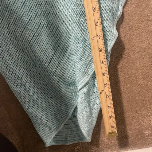 Boston Proper  Coverup Women's Sz S/M Aqua Blue Beachy Knit Swim  2AR493