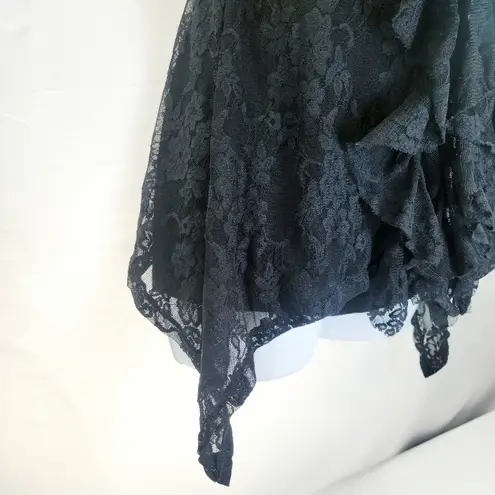 Simply Irresistible layered ruffle lace halter top with built