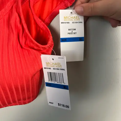 New Michael Michael kors Two Piece Sea Coral bikini size XL Red