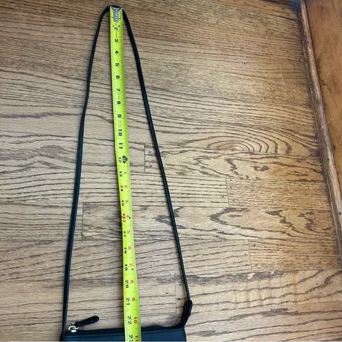 STONE MOUNTAIN Black Leather Crossbody Minimalist Purse