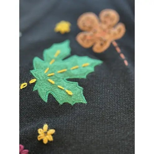 Arriviste Women Fall Autumn Art To Wear Cardigan Sweater Beads Leaves Size L NWT Size L