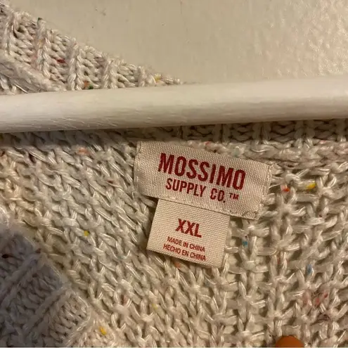 Mossimo Sweater Crew Neck Confetti Cream Colorful Casual Knit Neutral Blue Size XXL