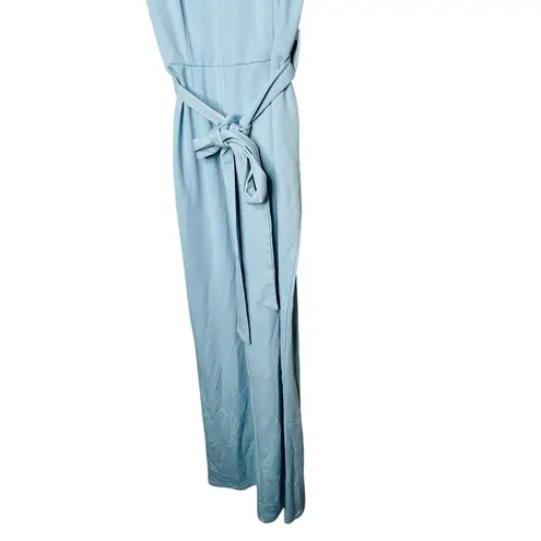 AREA STARS Light Blue Ruffle Sleeve V