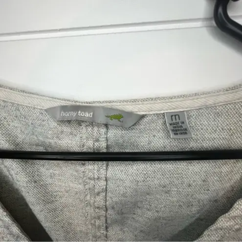 Horny Toad Gray Button-Front Midi Dress Wool Blend Medium Minimalism Casual