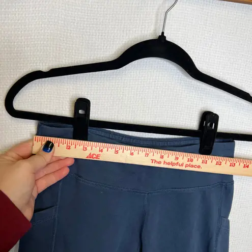 Pact Organic Cotton Elastane Pocket Leggings Blue Size Medium Natural