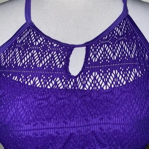 OP  medium purple high neck halter‎ bikini top