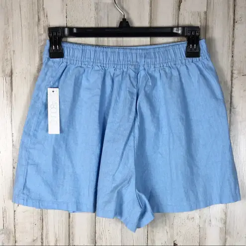 Abound  Pleated Linen Blend High Waisted Shorts XS