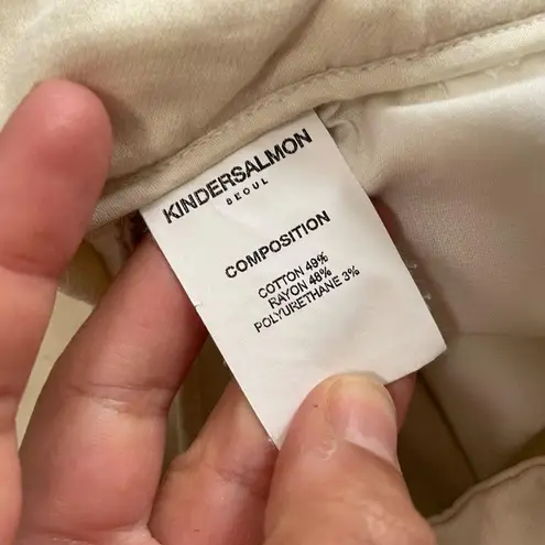 Kindersalmon Tuck Straight Pants Ivory Size 2